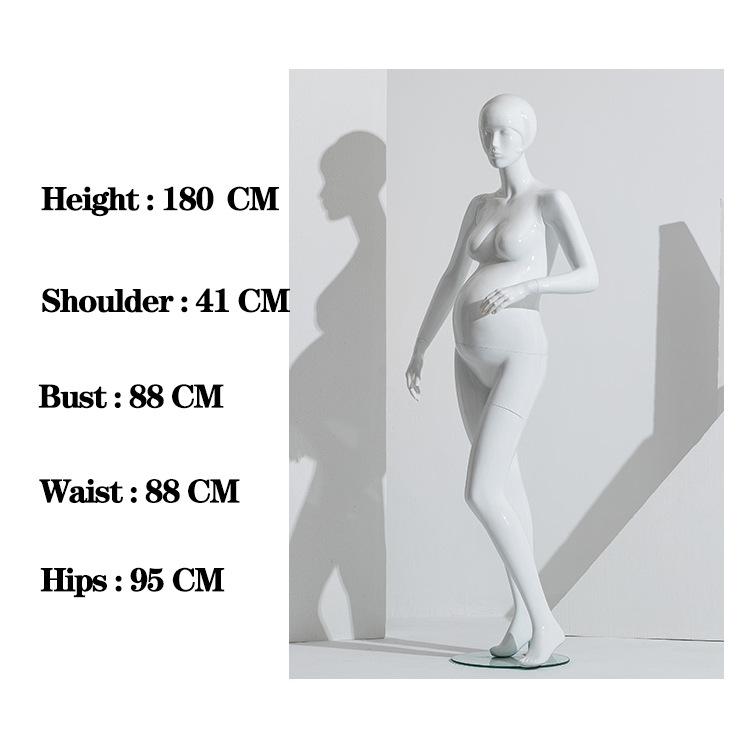 Maniquí de Cuerpo Completo para Embarazada de Fibra de Vidrio para Tienda de Maternidad