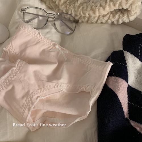 Soft cotton paste women's pure cotton underwear women's cotton crotch mid-waist summer style girls' seamless underwear women's wholesale