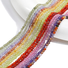 锆石合成石水晶切面圆珠散珠子串珠diy配饰材料饰品手链项链配件