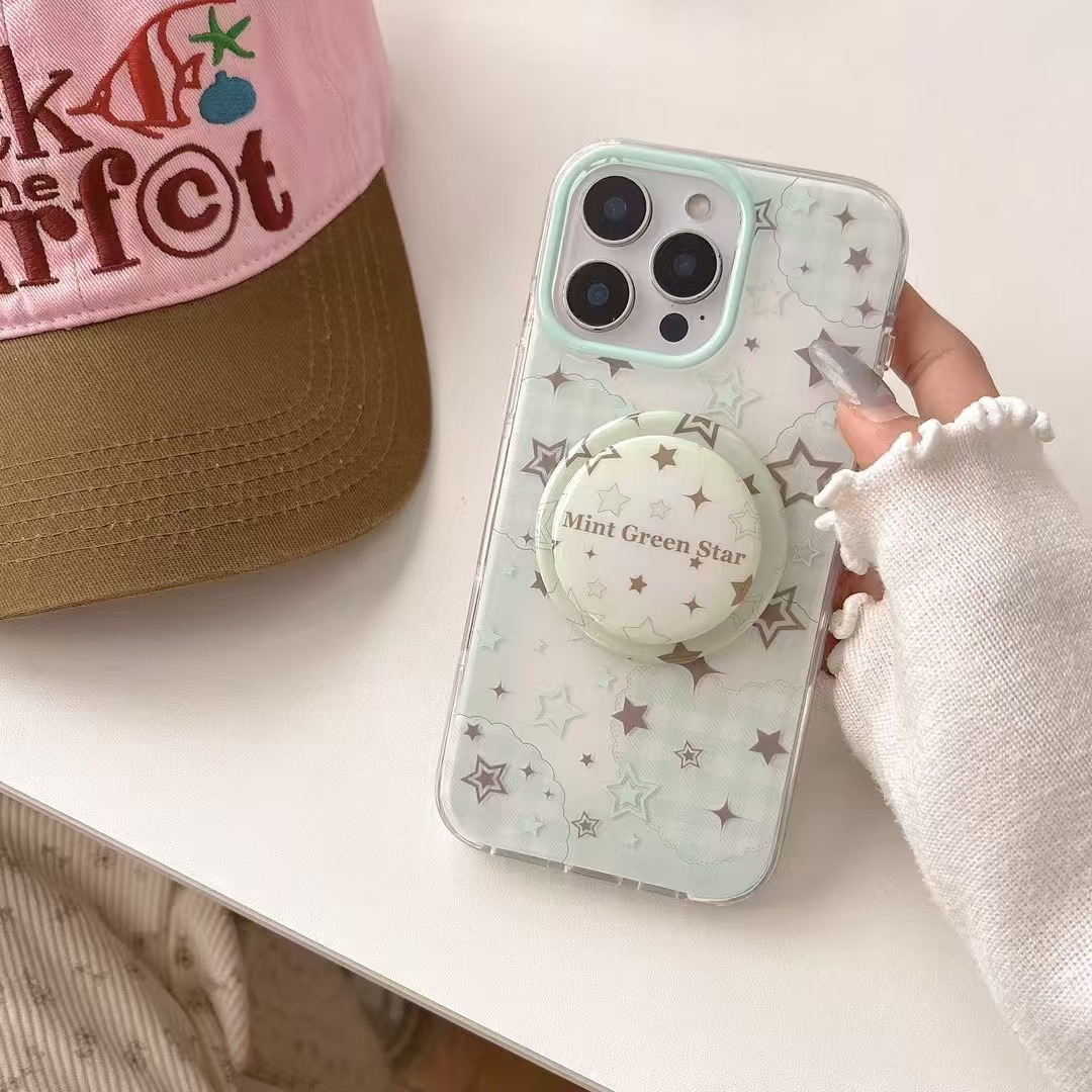 Estrella a cuadros de dibujos animados estilo ins para Apple 15/16 funda para teléfono móvil 15ProMax pareja 16Pro nuevo 14/13