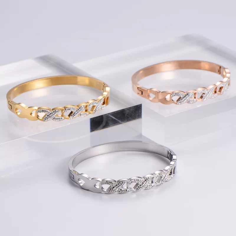 AML Brand small design fashionable women's bracelet stainless steel, Korean style, does not fade, internet celebrity