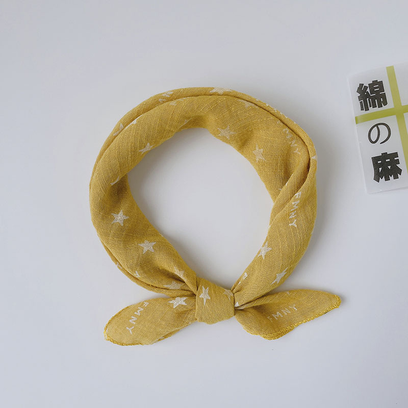 Children's cotton and linen small square scarf 42x42cm soft breathable sweat-absorbent scarf sunscreen scarf saliva towel Children's cotton and linen small square scarf 42x42cm soft breathable sweat-absorbent scarf sunscreen scarf saliva towel