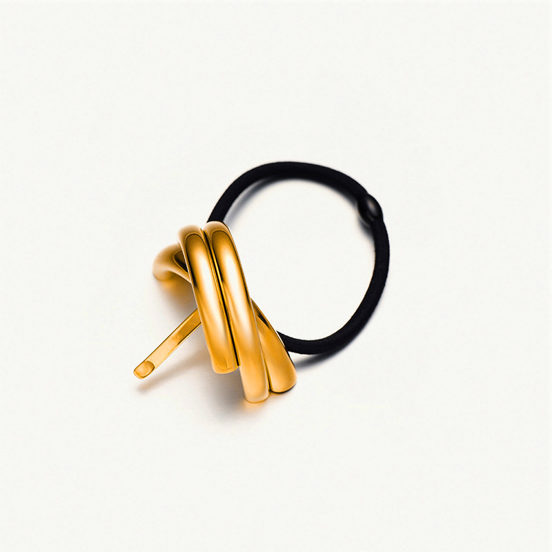 TINA Europa y América joyas de cabello de acero inoxidable anillo de cabello de alta calidad induces correa de cabello de cola de caballo alta joyas de cabello