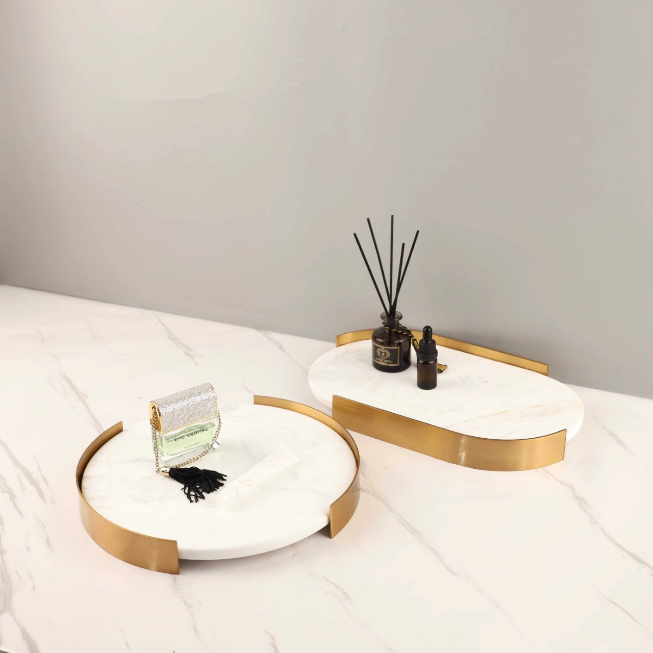 Modern organic marble aromatherapy, storage system, simple and elegant design