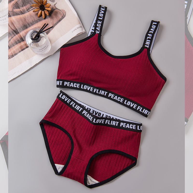 U-back breasted underwear underwear underwear suit bra development period thin vest cotton student girl tube top