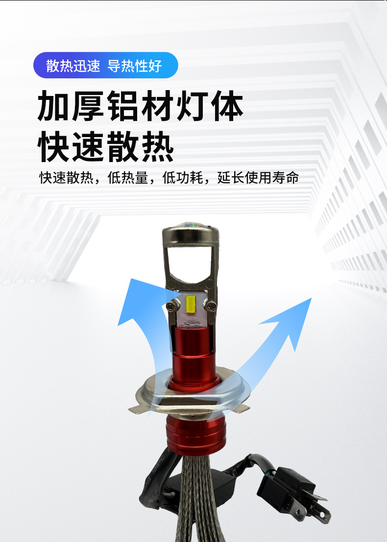 Super Bright High-Power Led Car and Motorcycle Light Bulb with Double-Sided Copper Strip, Motorcycle Light, Car Headlight