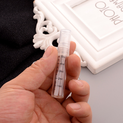 Manufacturer wholesale 2/3/5ml scale perfume bottle trial size small sample bottle portable perfume empty bottle spray test tube