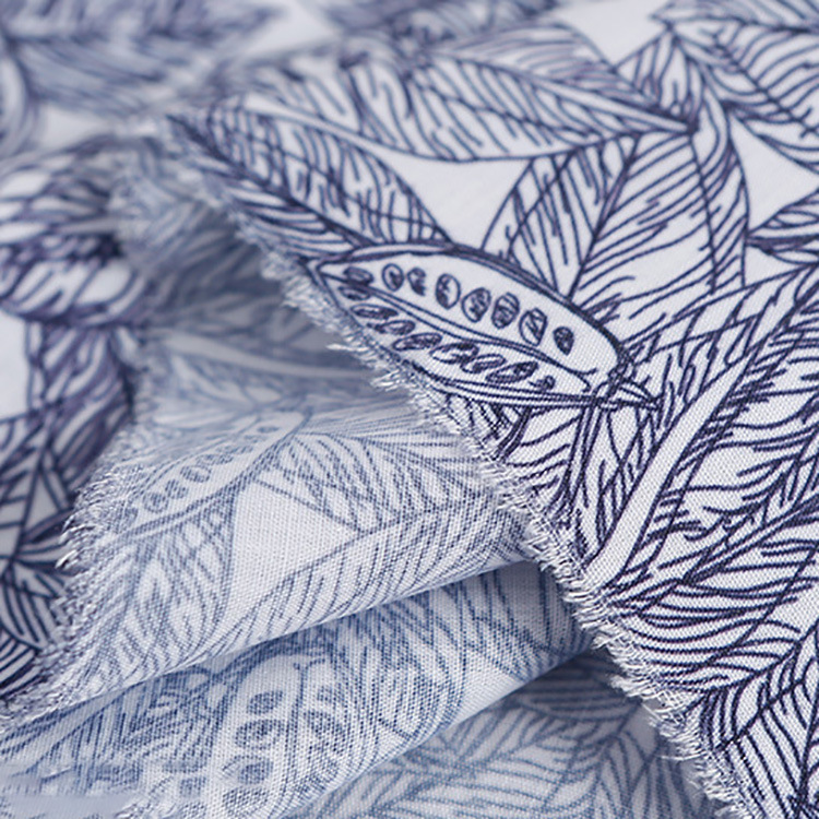 Nuevo estilo bajo hoja floral patrón digital 100% algodón tela impresa