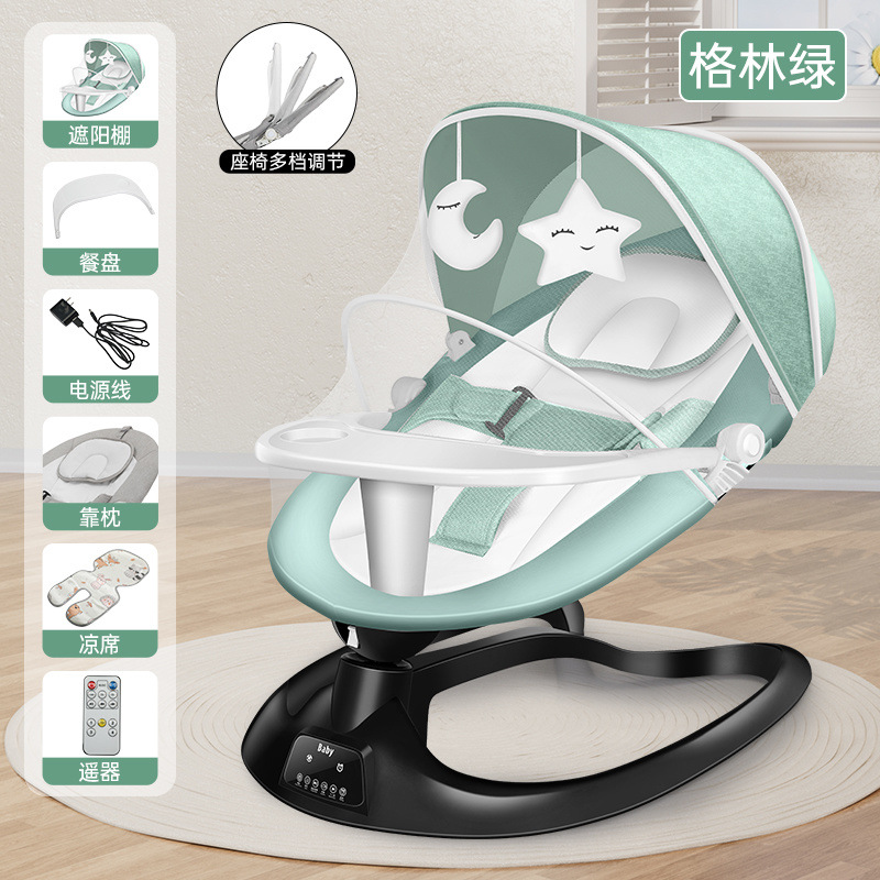 평평하게 누워 있는 녹색 디너 접시, 모기장, 작은 침대로 사용할 수 있음, 터치 스크린 블루투스