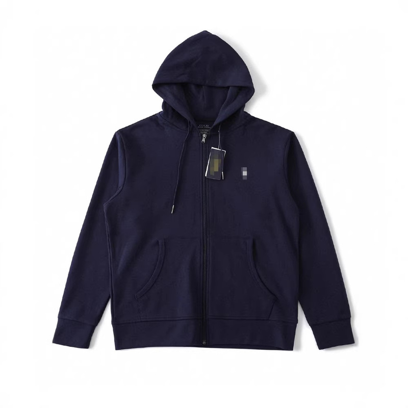 Cross-Border Foreign Trade Ten-Color Ralph Lauren Basic Style Embroidered Logo Hoodie with Zipper for Men and Women Cross-Border Foreign Trade Ten-Color Ralph Lauren Basic Style Embroidered Logo Hoodie with Zipper for Men and Women