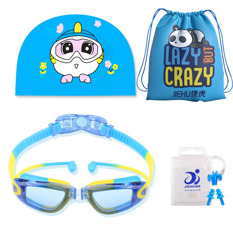 Blue polyurethane bag, diving, panda