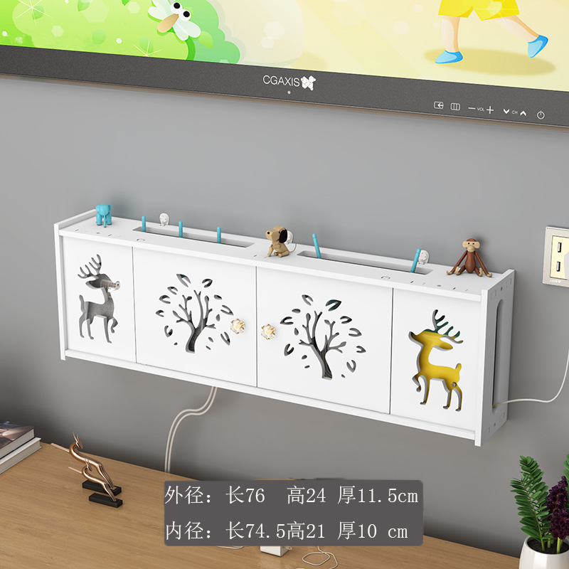 Creativo Punch-free rack de almacenamiento de pared TV Set-Top Box rack de pared dormitorio sala de estar router caja de almacenamiento al por mayor