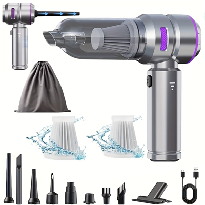 Power, Household Handheld Dust Remover, Tozsoranlar - vacuum-cleaner-121-silver-gray-purple-package