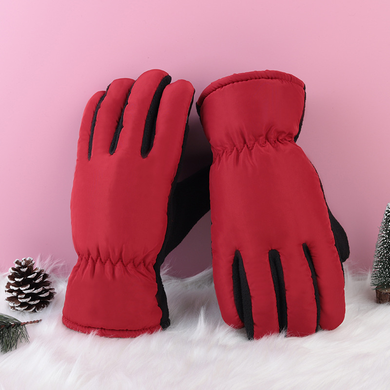 Personalizado logotipo de texto publicitario para enviar regalos corporativos de invierno para hombres y mujeres guantes calientes impresión personalizada invierno
