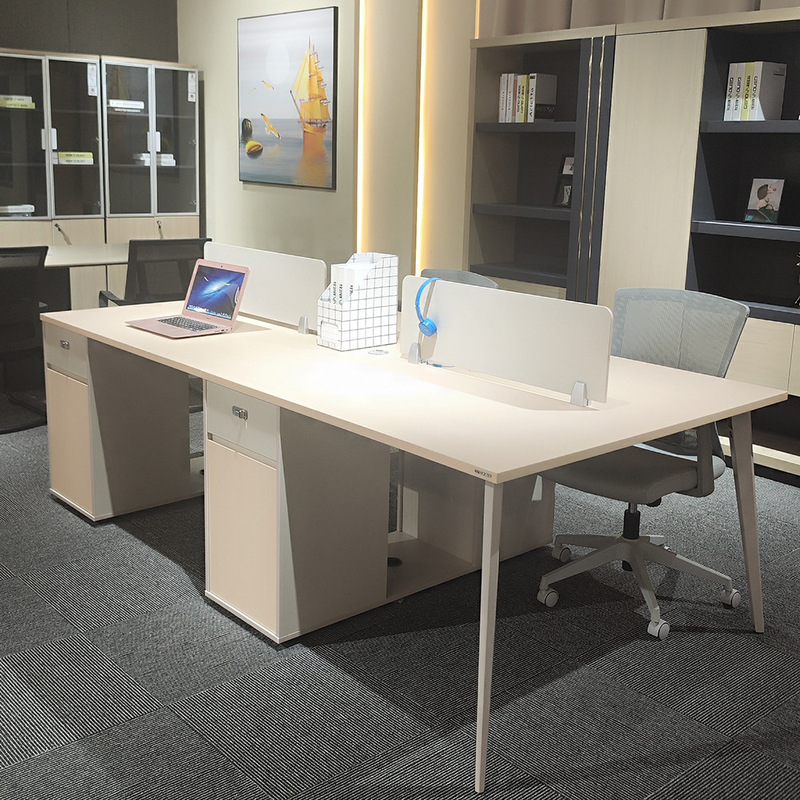 Office Desk Staff Workstation Desk Combination Staff Open 4-Person Desk Modern Simple Four-Person Card Desk