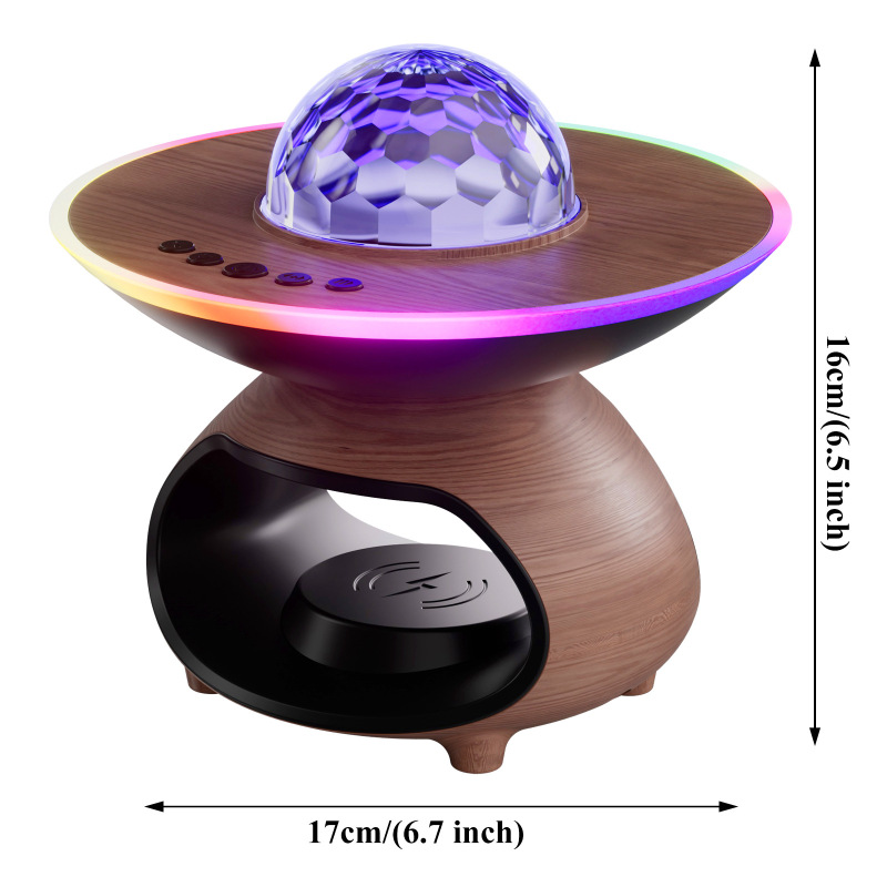 2025 新しいクロスボーダー Bluetooth スピーカーワイヤレス充電ナイトライト寝室のベッドサイドテーブルランプ rgb オーディオ雰囲気ライト|undefined