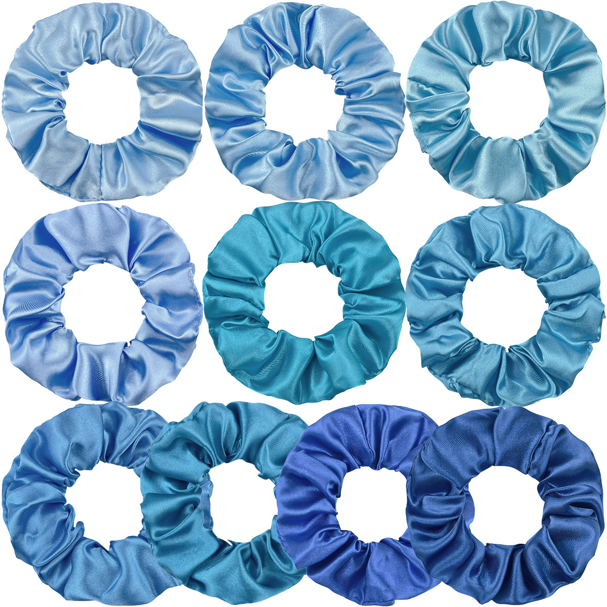 Rib-Knit Design Women's Simple Style Solid Color Cloth Rib-Knit Hair Tie