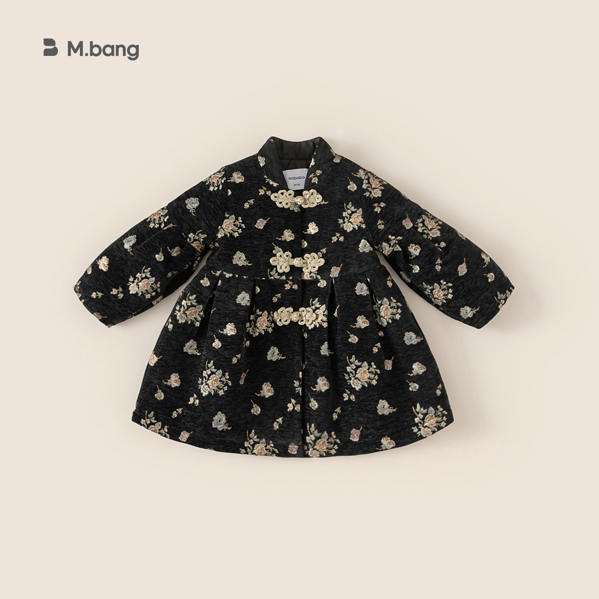 Yoobao ropa para niños niñas abrigo de flores retrógradas otoño y invierno mujeres Bao Guo abrazamiento de cuello de altura abrigo de abrigo suelto