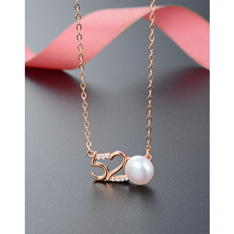 Diamante 520 collar de perlas agua dulce femenina s925 plata esterlina estilo coreano elegante clavícula cadena regalo del amante Día San Valentín