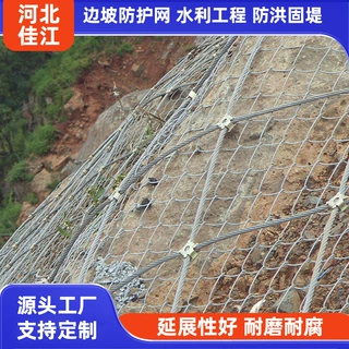 主动边坡防护网山体滑坡柔性拦石护坡网钢丝斜坡防落石网厂家定制