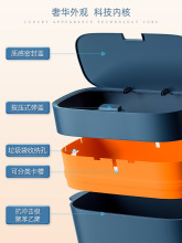 A6L垃圾桶厕所卫生间家用夹缝带盖轻奢风卧室厨房客厅垃圾筒纸篓