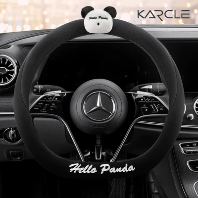Cover Four Seasons Universal Big, Steering wheel cover - ink-black-d-shape-36cm