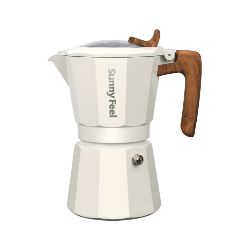 SunnyFeel Outdoor Camping Italian Double Valve Moka Pot Coffee Machine Convenient Coffee Pot Boiling Water Aluminum Kettle