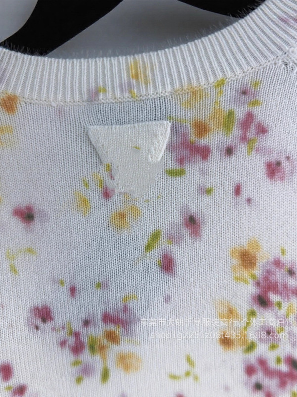 25秋季新款南油高定P+甜美减龄少女风碎花印花圆领针织开衫外套女|undefined