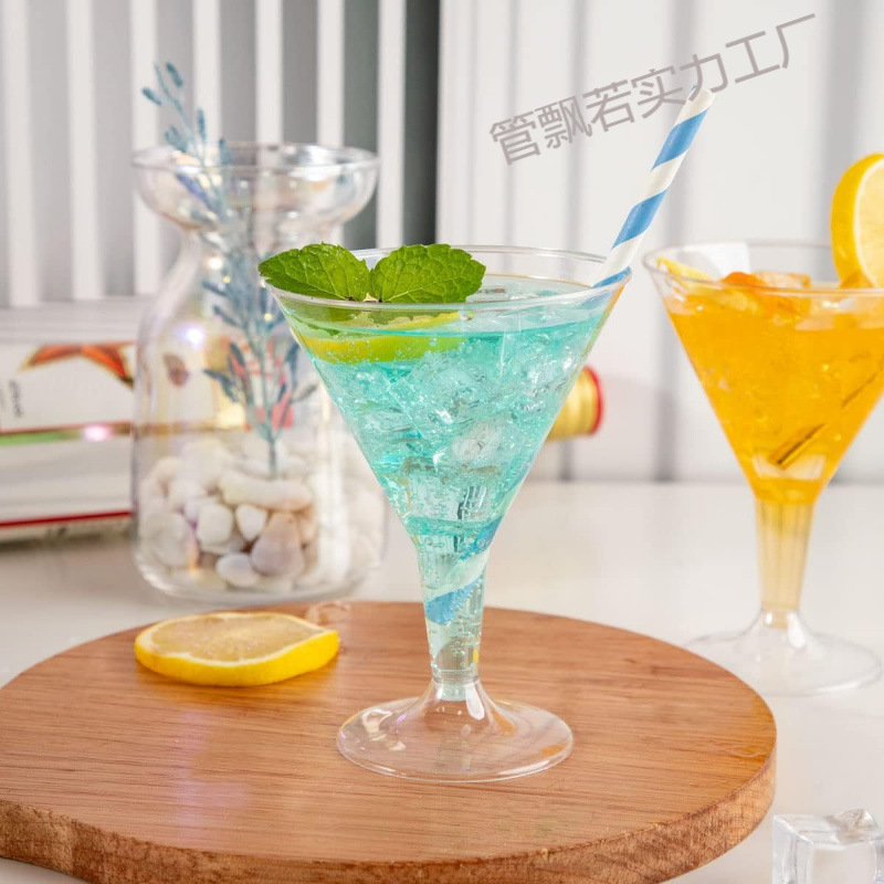 플라스틱 칵테일 컵, 키가 큰 레드 와인 잔, 샴페인 잔, 국경 간 인기 파티 식기, 일회용 플라스틱 컵