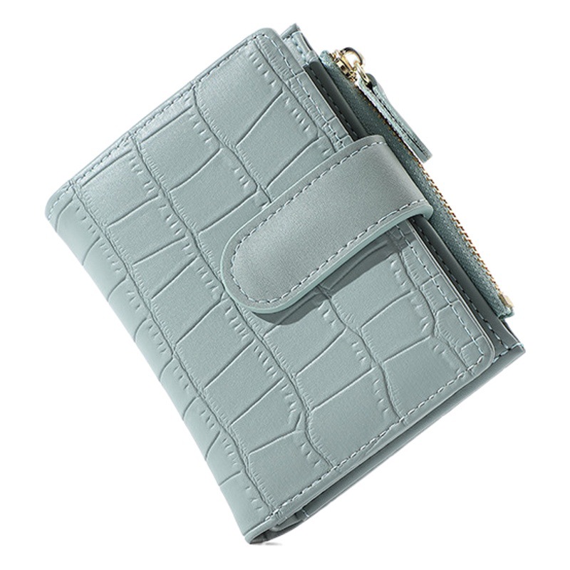 Haitao nueva cartera de las mujeres ultra-delgado pequeño de dos veces monedero titular de la tarjeta estudiante coreano simple bolso corto