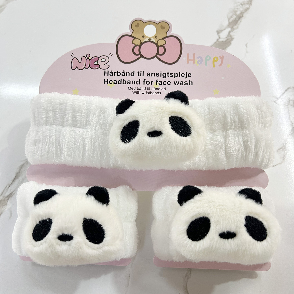 Banda de cabello de moda con tarjeta de papel dulce decoración de animales pequeños de peluche de lavado banda de cabello de dibujos animados correa de muñeca tridimensional