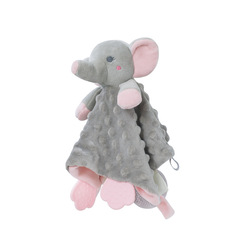 嬰兒可愛卡通動物安撫巾硅膠磨牙可啃咬安撫巾批發