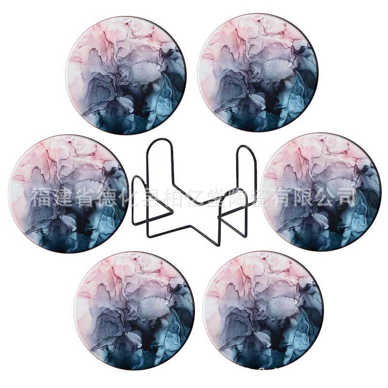 6개 세트 + 검정색 철제 프레임 스타일 25