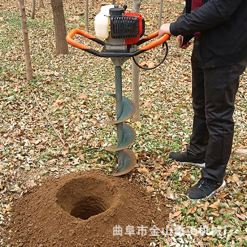 加厚型好用手提挖坑机 树桩挖坑机 新款手动便携式挖坑机