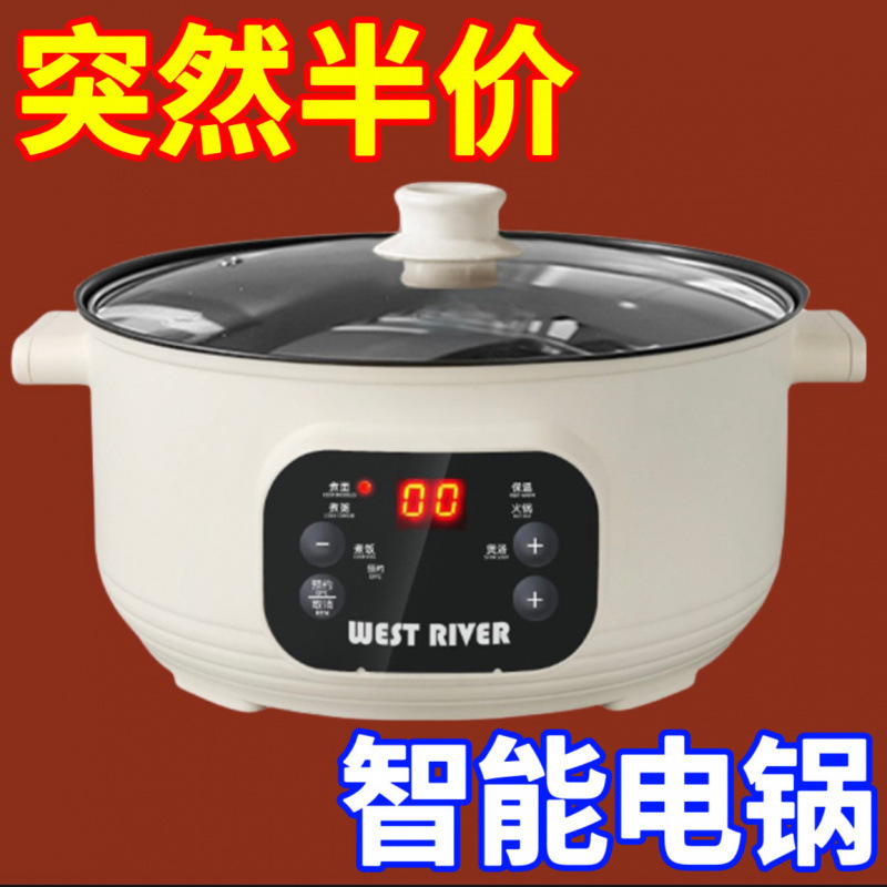 德国电炒锅家用电煮锅多功能电炒蒸煮一体锅电火锅大容量不粘欧清|undefined