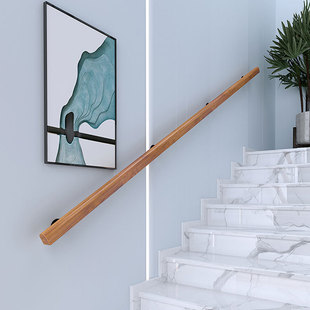 Wooden Simple Villa Stair Handrails Children's Indoor Kindergarten Railings Wooden Corridor Wall Solid Wood Attic Handrails