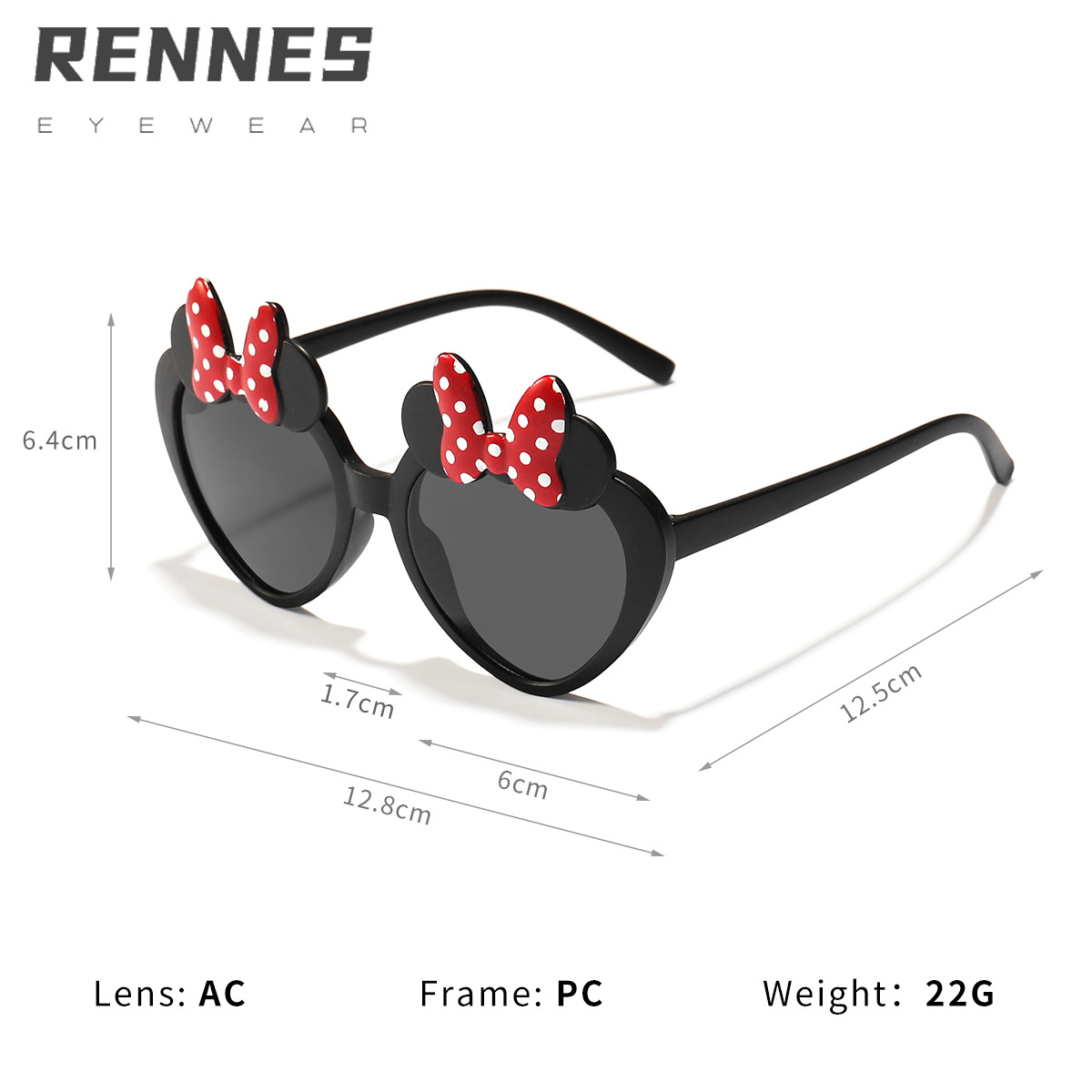 Nuevas gafas de sol personalizadas para niños Minnie gafas de sol para bebés gafas a prueba de rayos UV arco pequeña princesa gafas