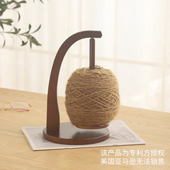 木製回転式ボビンスタンド、高性能マグネット、手編みウールスタンド、木製ウールボビン回転ツール