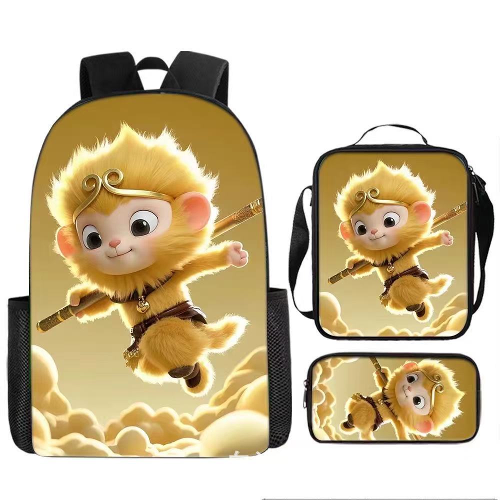 Nuevos productos transfronterizos mochilas escolares para estudiantes, mochilas para niños, carteras, portalápices, juegos de tres piezas, dibujos animados, patrones de gran capacidad se pueden personalizar