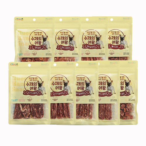 【 10 Get 2 Free 】 Korean THE ZOOS Dog Snacks Beef, Duck, Pork Chop, Sausage, and Meatballs Reward Snacks
