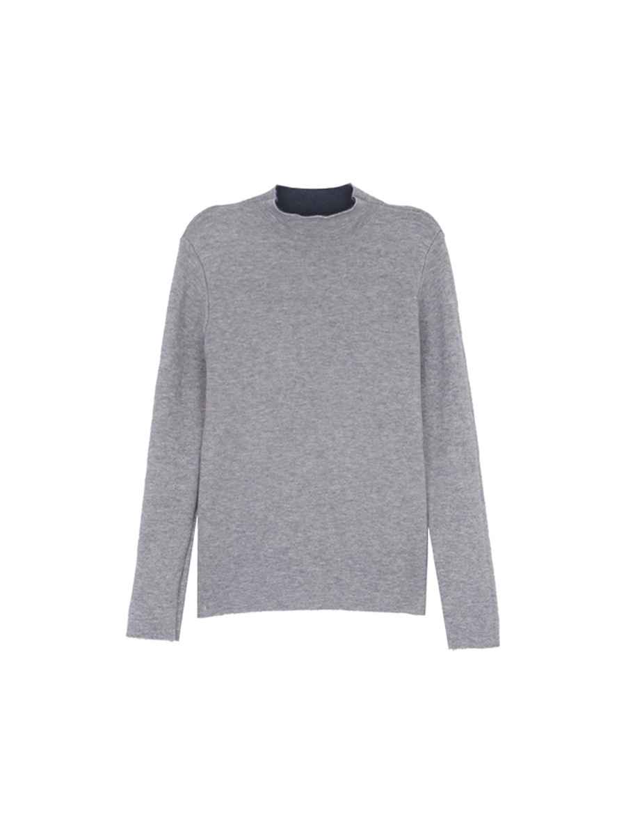 【命を守る一体パイル7色】歌铭半高襟インナーシャツ冬新作ニットセーターJ547B