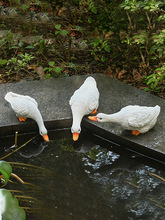 户外花园庭院装饰创意小鸭子树脂摆件假山水池鱼塘动物鹅造景