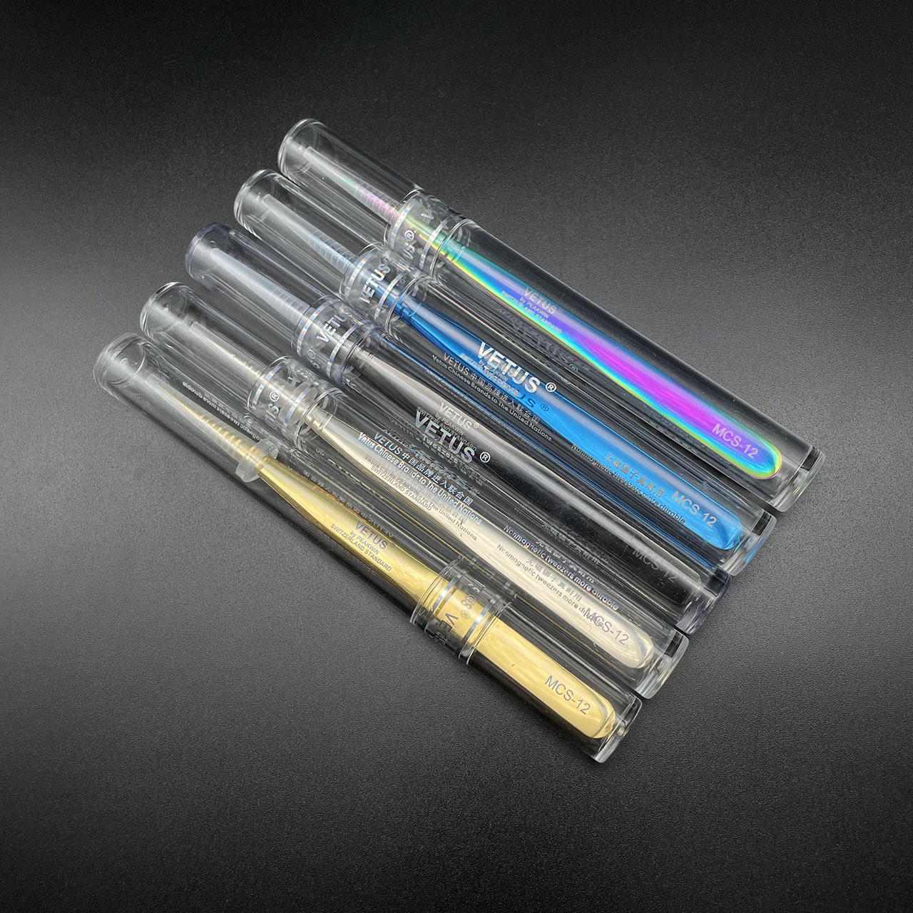 修理工具 精品不锈钢彩色镊子 炫彩尖嘴镊 夹眉毛镊子 手表维修