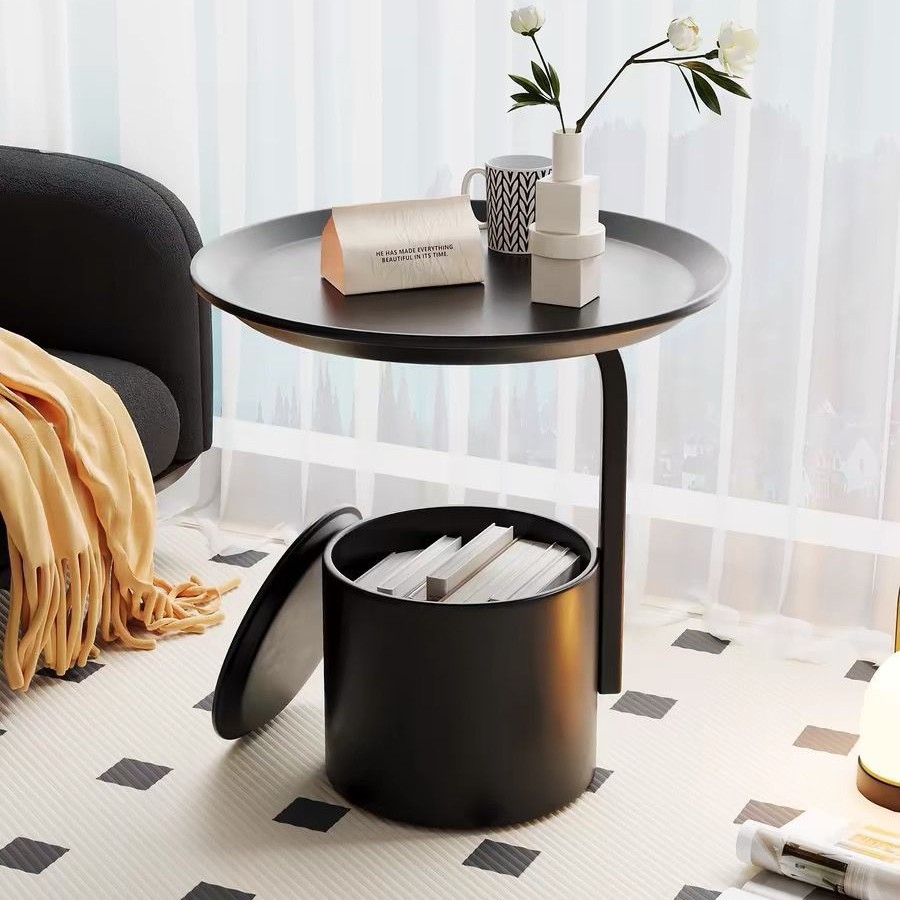 Removable Coffee Table Sofa Side Table Shelf Modern Simple Bedroom Bedside Table Creative Balcony Corner Table Small Round Table