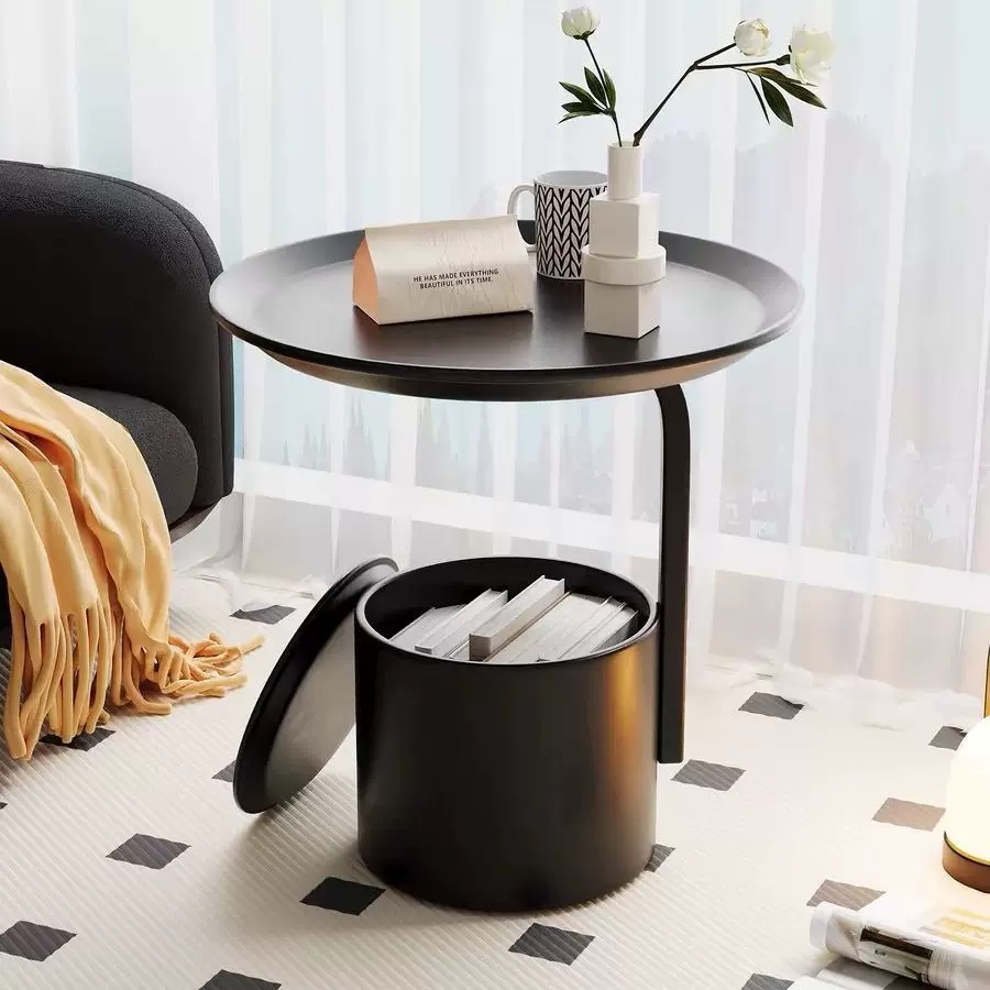 可移动茶几沙发边几置物架现代简约卧室床头柜创意阳台角几小圆桌