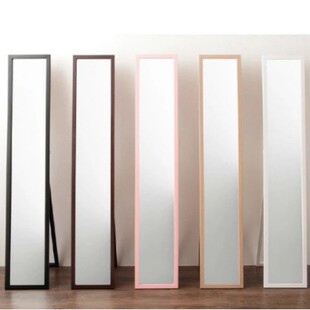 Solid Wood Dressing Mirror Full-Length Mirror Women's Large Fitting Mirror Wall-Mounted Nordic Simple Bedroom Home Vertical Explosion-Proof Floor Mirror