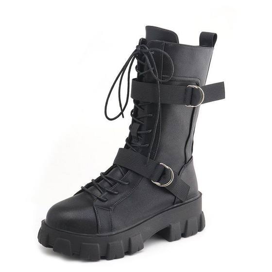 Spring and Autumn 2024 New Western Style British Style Increased Thick Bottom British Style Leg Shown Thin plus size Martin Boots cos Women