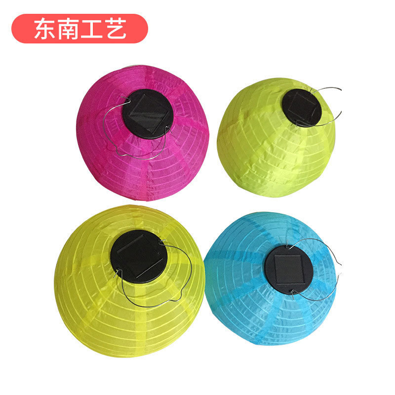 Solar Cloth Lanterns for Garden Outdoor Use, Sun-Resistant Colorful Decorative Courtyard Lights, Warm Light Led Lamps