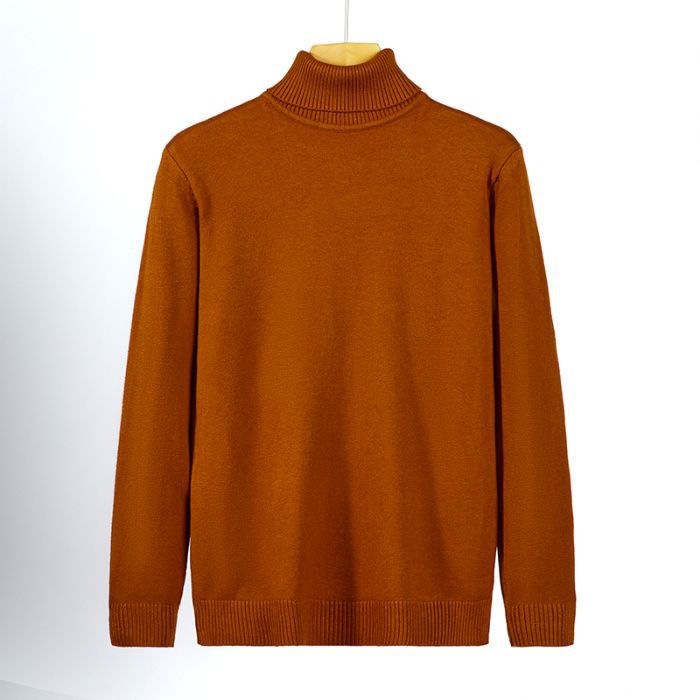 Men's Slim-Fit Turtleneck Sweater – Business Casual Knit Pullover, Wrinkle-Resistant & Warm (M-3XL, 13 Colors)_voghion.com