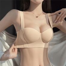 小胸聚拢内衣女收副乳防下垂加厚显大2025春新款漫画胸肉肤色文胸